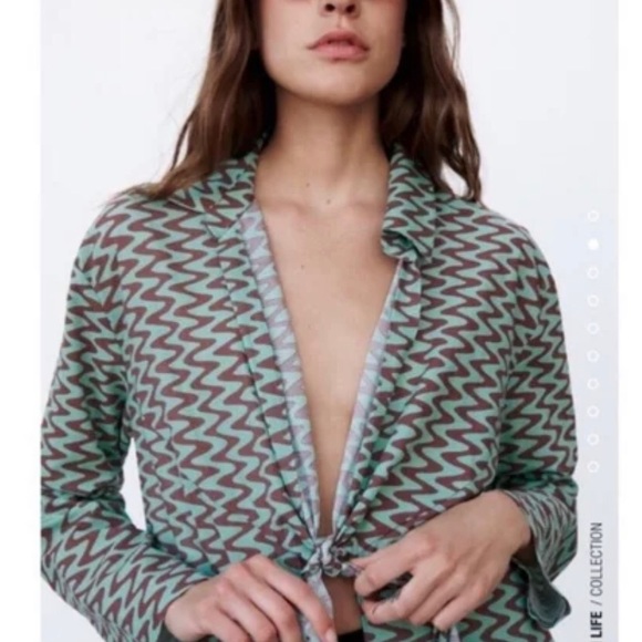 Zara Sea Green Tunic Swim Coverup sz XL NWT - Picture 3 of 7